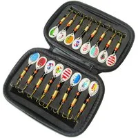 Agger Kunstköder 16 Stück Kunstköder Spinner Blinker Set Forellenköder Spoons Set, (Angelzubehör mit Aufbewahrungsbox), für Forelle Barsch Hecht Zander