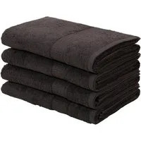 OTTO home Duschtücher Juna, als Set und Serie erhältlich, 4 Duschtücher, 70x140cm, Walkfrottee (4-St), Handtuch Set, 100% Baumwolle, mit Bordüre, Uni-Farben, weich