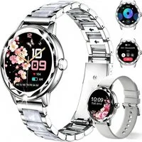Toomoke Damenuhr Smartwatch 1,2 Zoll – Anrufe tätigen/empfangen Smartwatch, Herzfrequenz & Schlafmonitoring, Zyklusverfolgung, 100+ Sportmodi