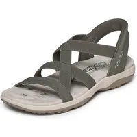 Skechers REGGAE SLIM-STRETCH FLEX Sandale Flats, Trekking Sandale mit Slip-ins Funktion