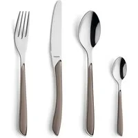 Kuppels Besteck-Set PRISMA (24-tlg), 6 Personen, Edelstahl Rostfrei 18/0, spülmaschinenfest, in kakao, mattiert