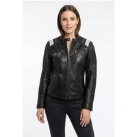 Mauritius Lederjacke MWAgatha Racerjacke mit Lederpatches