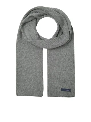 JACK&JONES - JACDNA KNIT SCARF NOOS Grey Melange - Gr. - ONE SIZE