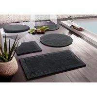 OTTO home Badematte Kapra 1, Badvorleger, Badezimmer Teppich, Höhe 14 mm, beidseitig nutzbar, strapazierfähig, fußbodenheizungsgeeignet, Baumwolle, rund, mit Bordüre, Badteppich, Badematte, Baumwolle