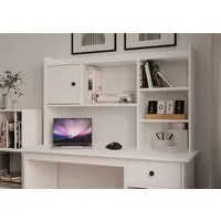 Raumhirsch Furniture Schreibtisch Computertisch, Bürotisch, Lerntisch, Arbeitstisch (Maße 120 x 45 x 145 (H) cm, mit Aufsatz), Rollenführungen, Ergonomisches Design