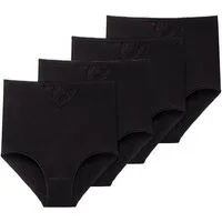 Schiesser Hüftslip Cotton Essentials (4-St) Maxi-slip unterhose unterwäsche