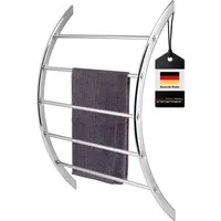 bremermann Handtuchhalter Handtuchhalter zur Wandmontage mit 5 Stangen aus Metall, verchromt