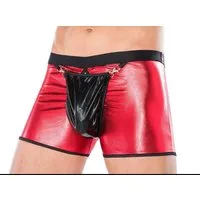 Andalea Men's Collection Boxershorts Wetlook Herren Shorts mit Karabinerelement