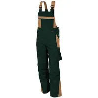Qualitex Workwear Arbeitslatzhose strapazierfähige PROfessionals Latzhose aus faserverstätktem Gewebe (1-tlg) MG 245 g Blaumann - 15 Taschen - pflegeleichte Arbeitshose - Waschbar