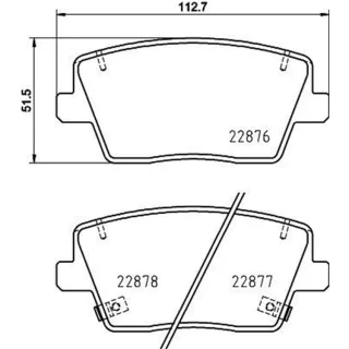 Hella Bremsbel?ge hinten Hyundai I30 2,0
