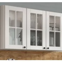 Möbel für Dich Küchenzeile Landhaus Eckküche LORA L-Form 235x365 cm, 11-teilig, Fronten in Weiß, Beige oder Grau