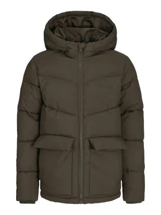 JACK&JONES - JORVESTERBRO PUFFER JACKET SN JNR chocolate brown - Gr. - 152