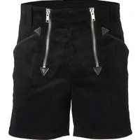 JOB Arbeitsshorts Zunft Shorts Schwarz – Cord Shorts mit Zollstocktaschen Schrittverstärkung