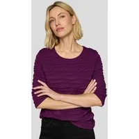 Rabe Strickpullover in Streifen-Ripp-Optik