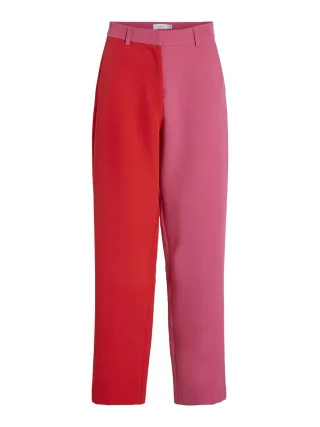 VILA - VICOAST COLOR BLOCKED HW PANT /KA pink yarrow - Gr. - 36