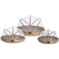 Excellent Houseware Brotkasten Bambusfaser Brotkorb Praktischer Küchenbehälter, Bambus, (einzeln, 0-tlg., einzeln)