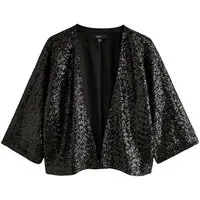 Next Kurzjacke Jacke mit Pailletten (1-St)
