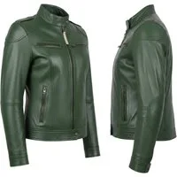 German Wear Lederjacke Trend 412J Grün Damen Lederjacke Jacke aus Lamm Nappa Leder grün