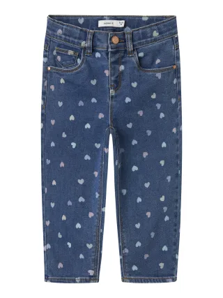 NAME IT - NMFBELLA MOM SHAPED JEANS 3555-ON NOOS Denim Blue - Gr. - 92