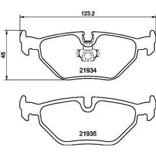 Hella Bremsbel?ge hinten Saab 9-5