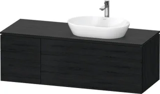 Duravit L-Cube Konsolenwaschtischunterbau wandhängend Eiche Schwarz Matt 1420x550x482 mm - LC4875016 LC4875016160000