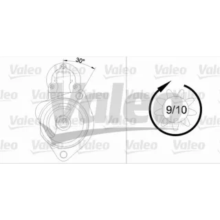 Valeo Anlasser 1,7 kW Audi 80 90