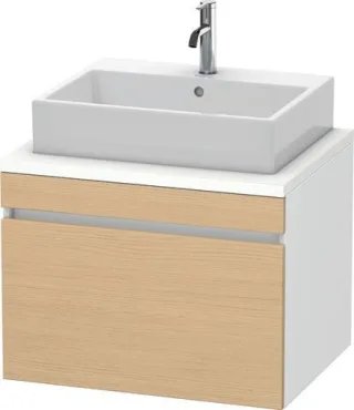 Duravit DuraStyle Konsolenwaschtischunterbau wandhängend Natur Eiche & Weiß Matt 700x548x512 mm - DS DS531103018