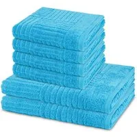 ROSS Handtuch Set Carre, Walkfrottee (Spar-Set, 6-St), 4 X Handtuch 2 X Duschtuch im Set - Baumwolle - Saugstark