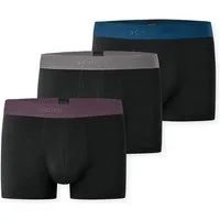 Schiesser Boxershorts 95/5 Multipacks (3er Pack) mit farblich abgesetztem, sportlichem Logo-Webgummibund