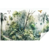 Wallarena Fototapete Aquarell - Mehrfarbig - Elegant - Vlies - Schlafzimmer, glatt, 104x70cm