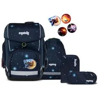 ergobag Schulranzen Cubo (5tlg., inkl. Sportbeutel, Federmäppchen, Schlampermäppchen und Kletties)