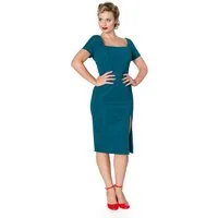 Banned A-Linien-Kleid She's The One Pencil Dress Teal Retro Vintage Bleistiftkleid