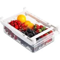 Kurtzy Aufbewahrungsbox Kurtzy ausziehbarer Kühlschrank-Organizer, BPA-frei, transparent