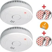 Elro Rauchmelder (2er Set Optischer Rauchwarnmelder mit 5 Jahres Batterie, Magnethalter)