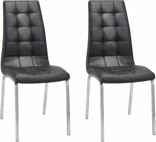 OTTO home 4-Fußstuhl "Lila" (Set) 2 Stk.(2 Stück) Bezug in Kunstleder, verchromtes Metallgestell