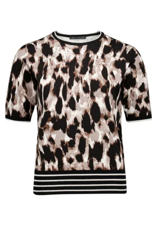 Betty Barclay - Pullover mit Animal-Print beige - Gr. - 40