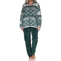 Normann Relaxanzug Normann Damen Hausanzug Freizeitanzug aus Coralfleece Freizeitanzug