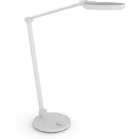 FeinTech LED Schreibtischlampe mit Drehknopf, LED fest integriert, Tageslichtweiß, warmweiß, kaltweiß, dimmbar