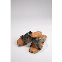Aniston SHOES Pantolette Flat, Sommerschuh, Strandschuh, Glitzersteine -