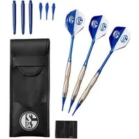 FC Schalke 04 Softdarts Set Metall, Kunststoff mit Etui und Softspitzen