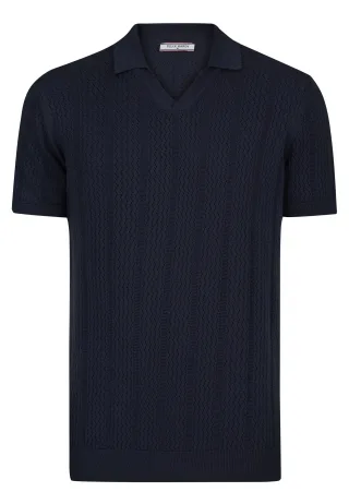 Polo Shirt Kurzarm Strick-Polo Shirt Kurzarm