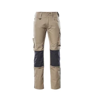 MASCOT Mannheim Hose mit Knietaschen UNIQUE Hellkhaki / Schwarz 49 - 12679-442-5509-82C49
