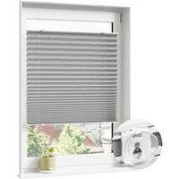 Woltu Plissee, ohne Bohren mit Saugnäpfen, Faltrollo lichtdurchlässig, für Fenster & Tür, Sichtschutz