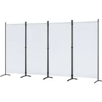 Angel Living Senkrechtmarkise 4-teiliger Paravent Raumteiler, 324x180cm (4-St) Trennwand Balkon Sichtschutz aus Stahl und Polyester
