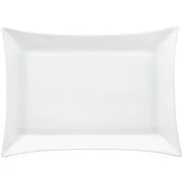 van Well Servierplatte Platte rechteckig, 45,5 x 33 x 2 cm, 4 Stück, Steingut, (Set, 4-tlg), spülmaschinen- und mikrowellengeeignet