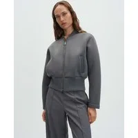 someday Sweatjacke USELENA Regular Scuba mit feinem Glanz lockere Passform, schmal zulaufend, dezenter Schimmer