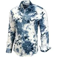 Baxboy Langarmhemd Baxboy Herren Batik Hemd Freizeitshemd Langarm Casual Shirt B-446
