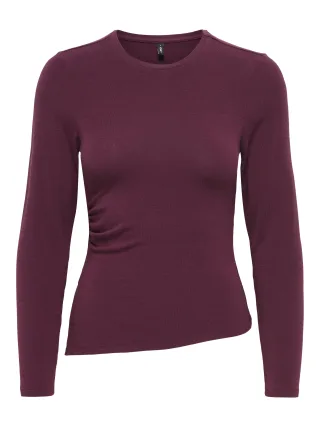 ONLY - ONLGLAMOUR L/S RUCHING TOP JRS Fig - Gr. - S