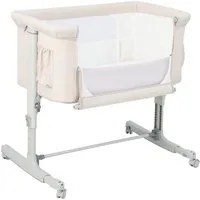 COSTWAY Beistellbett 3 in 1 Reisebett, 5-stufig höhenverstellbar,Matratze