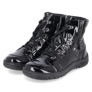 Krisbut Schnürboots  Schwarz - Gr. 37 -  Leder und Textil